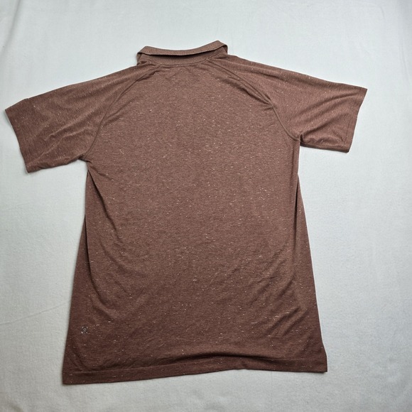 Lululemon Polo Shirt Short Sleeve Men's X-Large Red Collared Active Stretch Logo - Picture 2 of 11